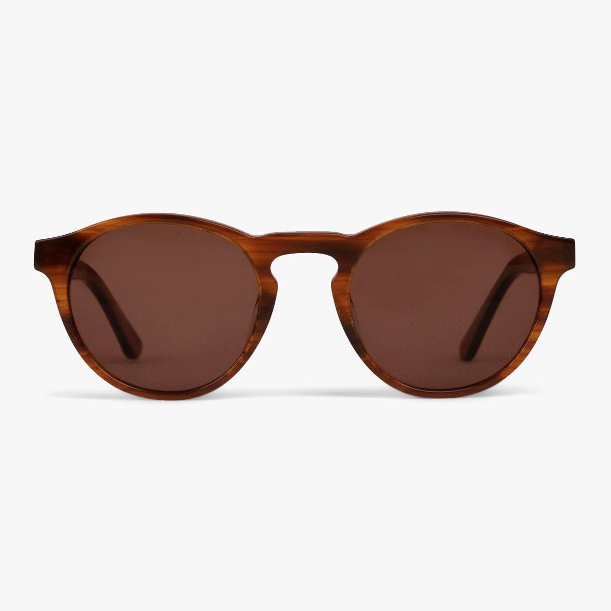 Solbriller +0 -Trondheim Shiny Walnut - Luxreaders