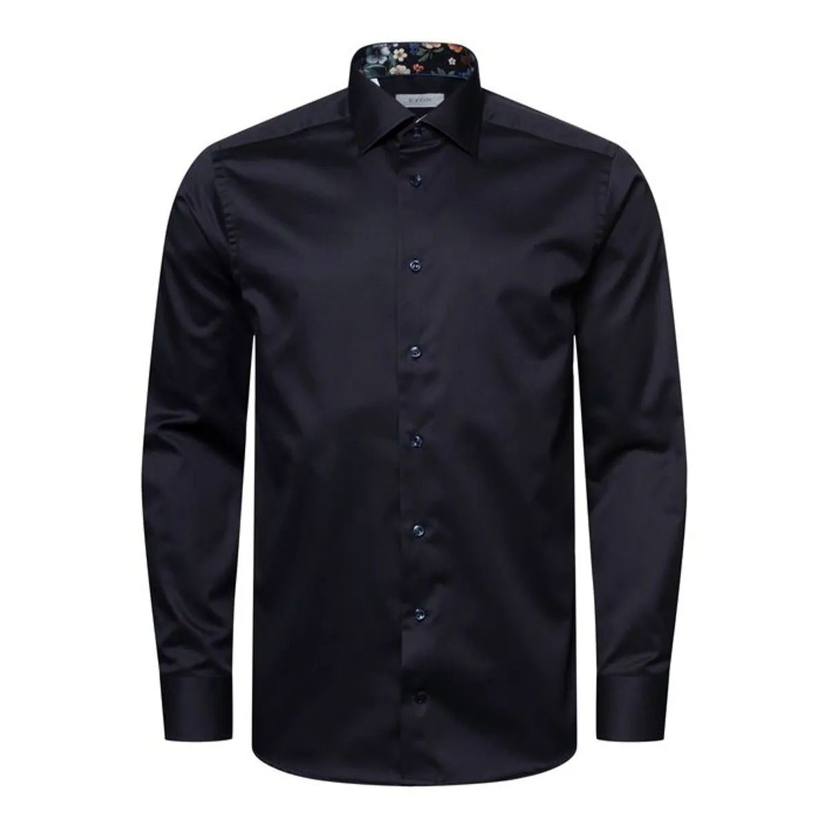 Solid Floral Effect Signature Twill Shirt