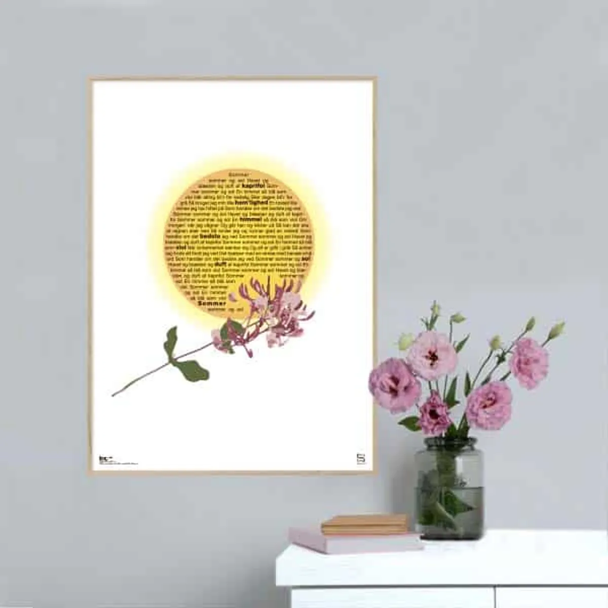 Sommer og sol - Birthe Kjær - Songshape plakat - 50 x 70 cm / XL / lodret