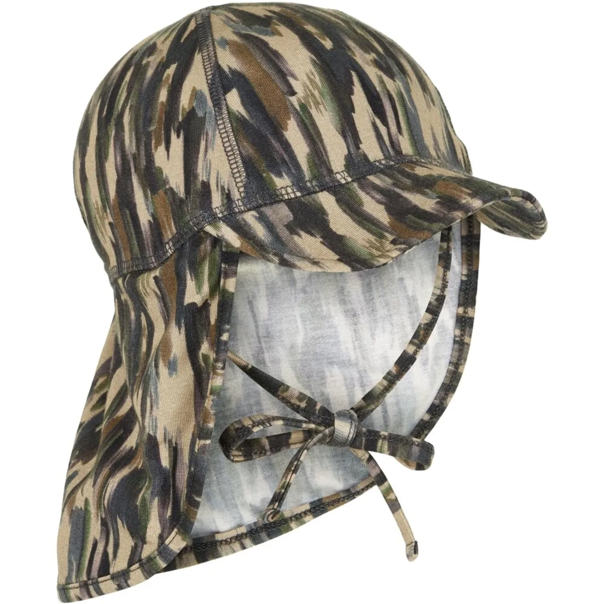 Sommerhat m/lang skygge - AOP - Bambus - DULL GOLD - 51 CM