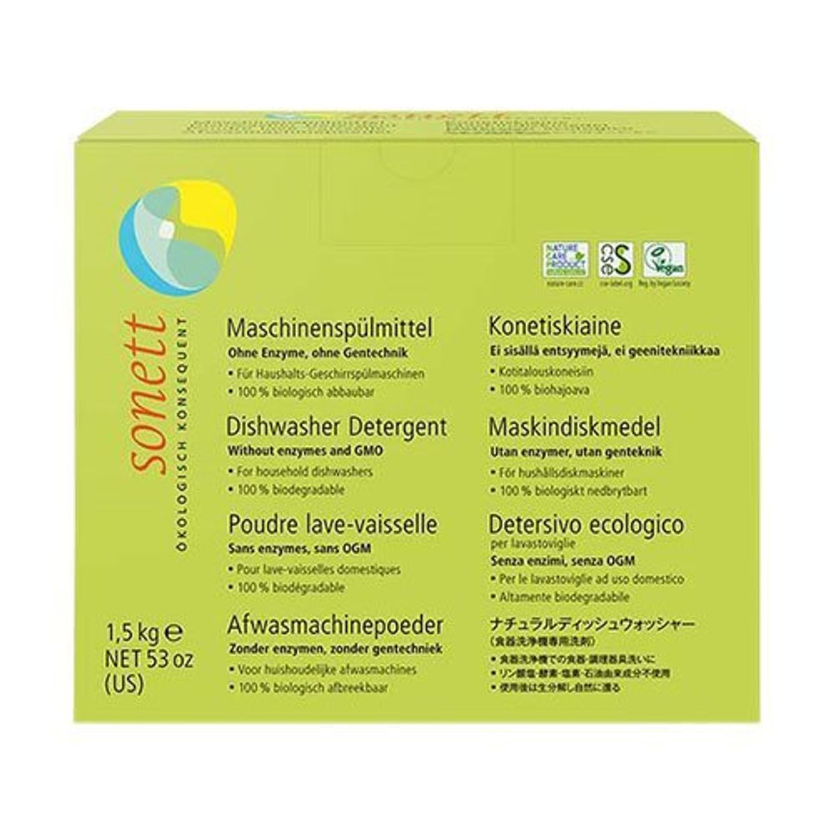 Sonett Maskinopvaskepulver, 1.500g.