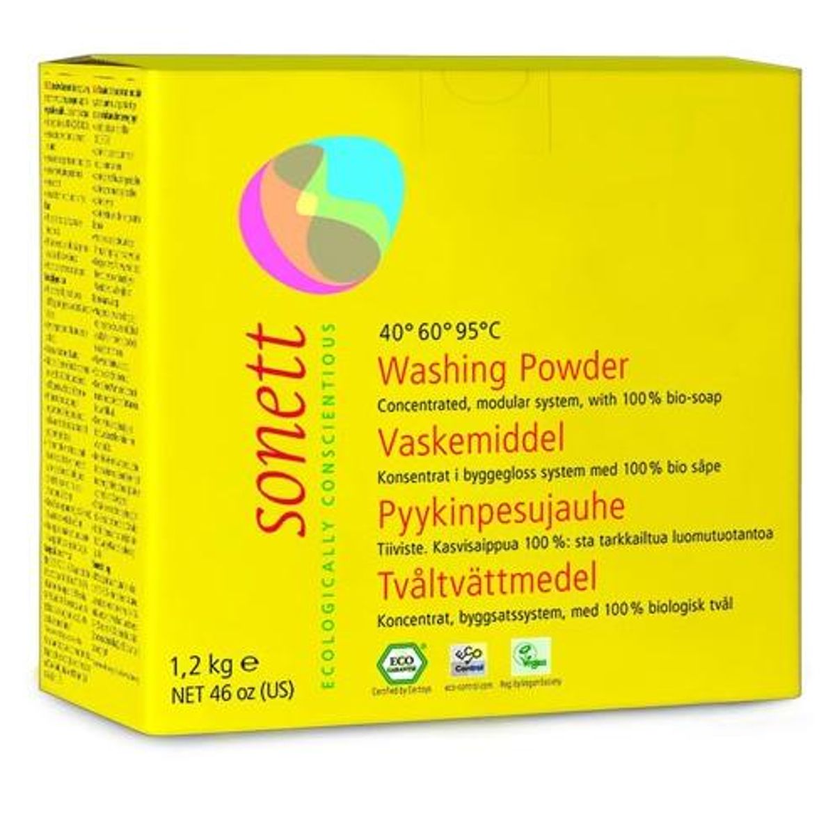 Sonett Vaskepulver, 1200g.