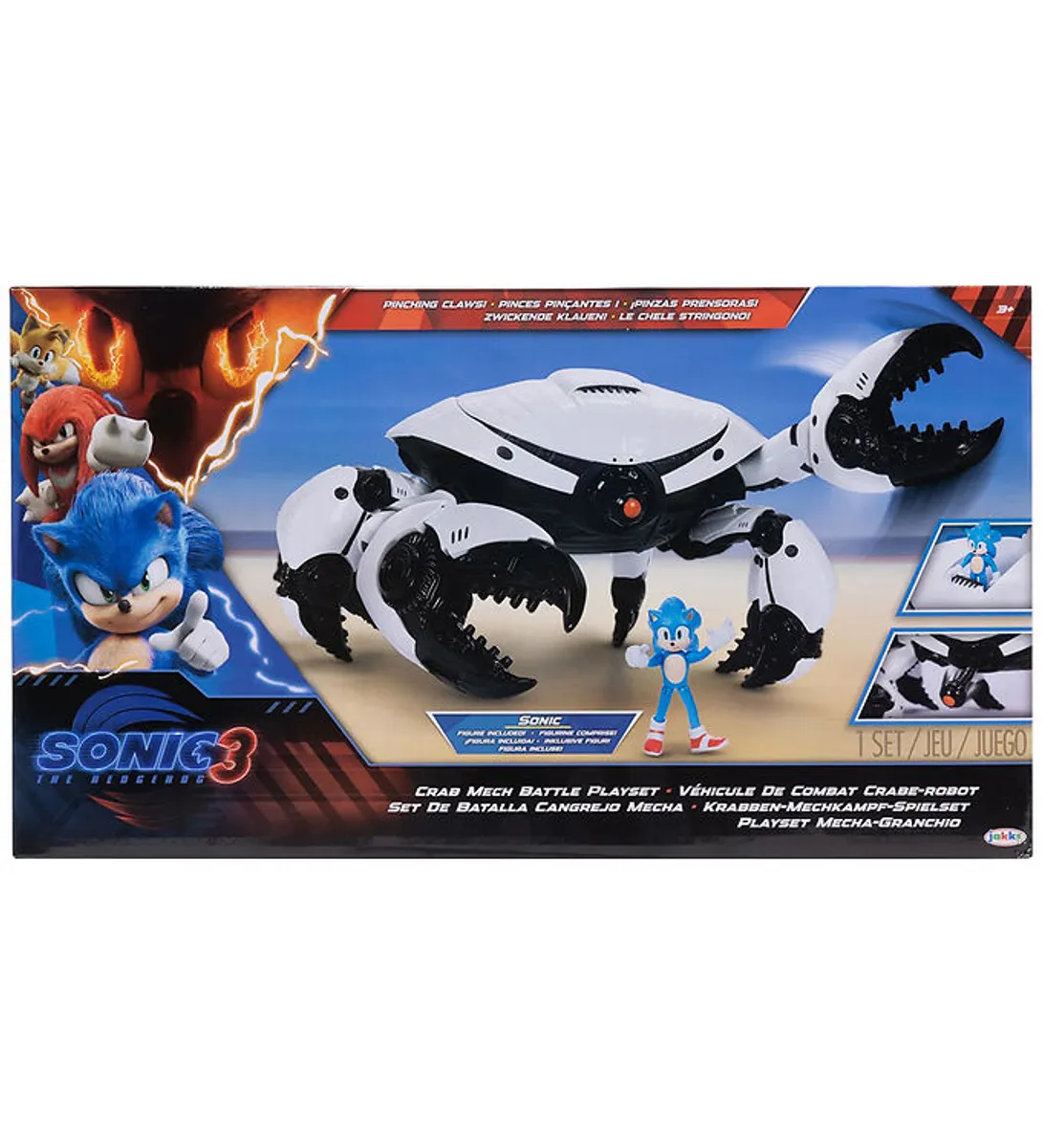 Sonic Legesæt m. Figur - Crab Mech Battle Playset