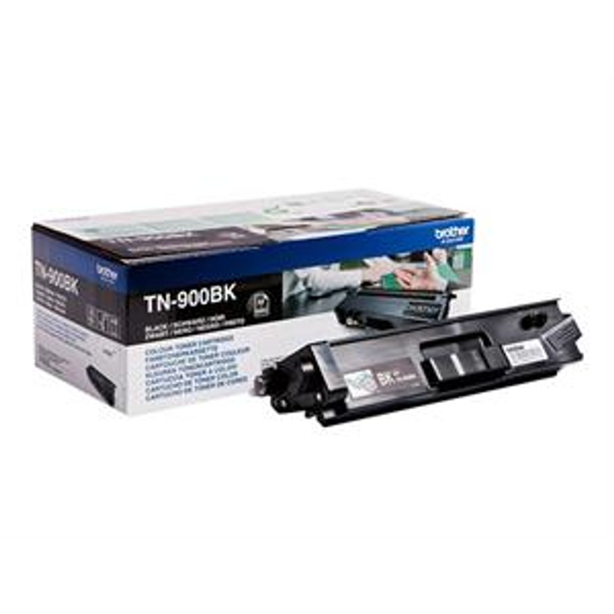 Sort lasertoner TN-900BK - Brother - 6.000 sider.