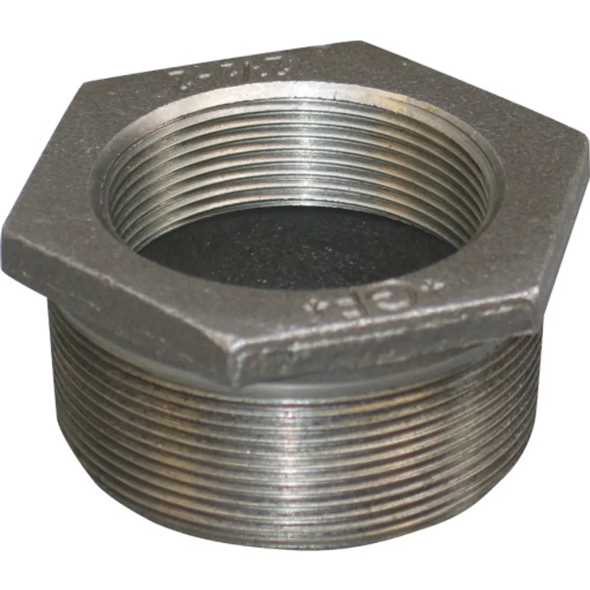 Sort nippelmuffe 1/2" x 1/4"