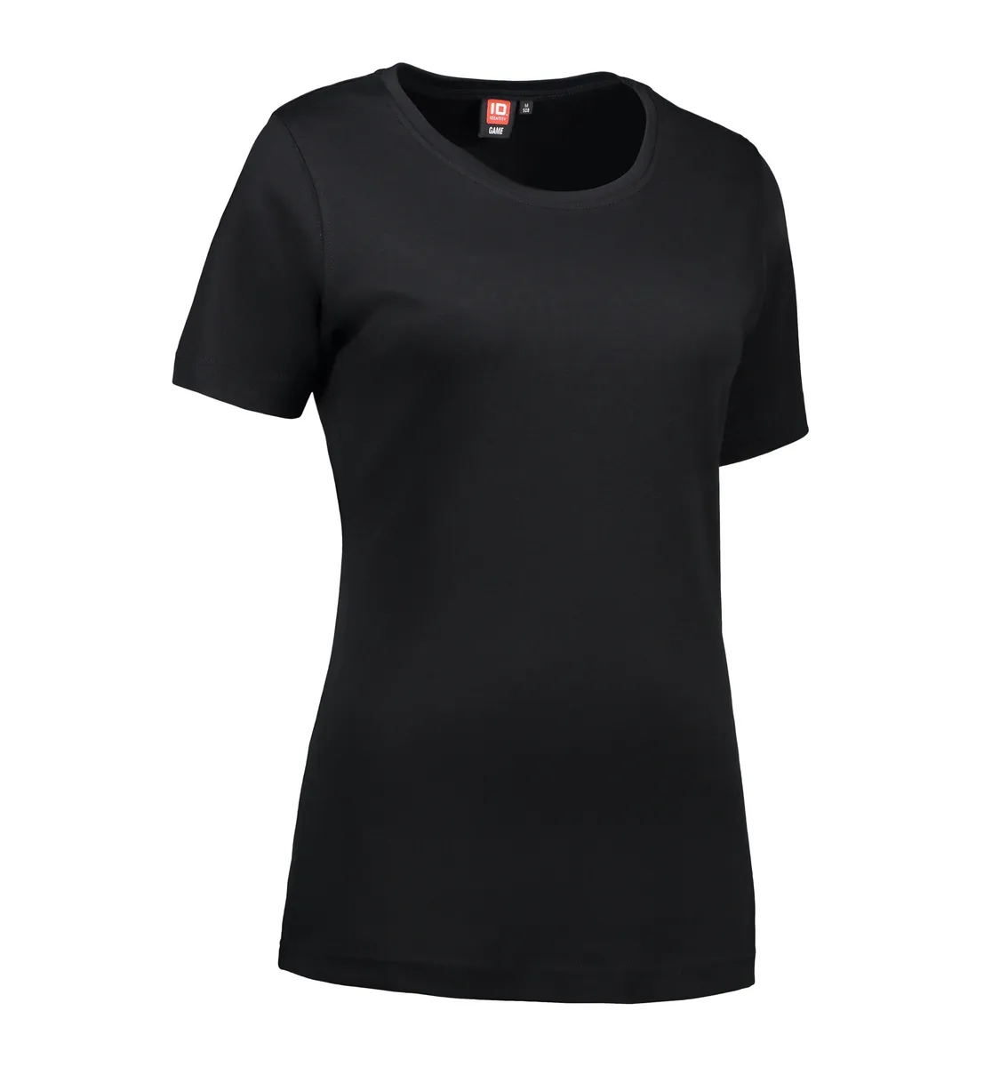 Sort t-shirt med rund hals til damer - 2XL