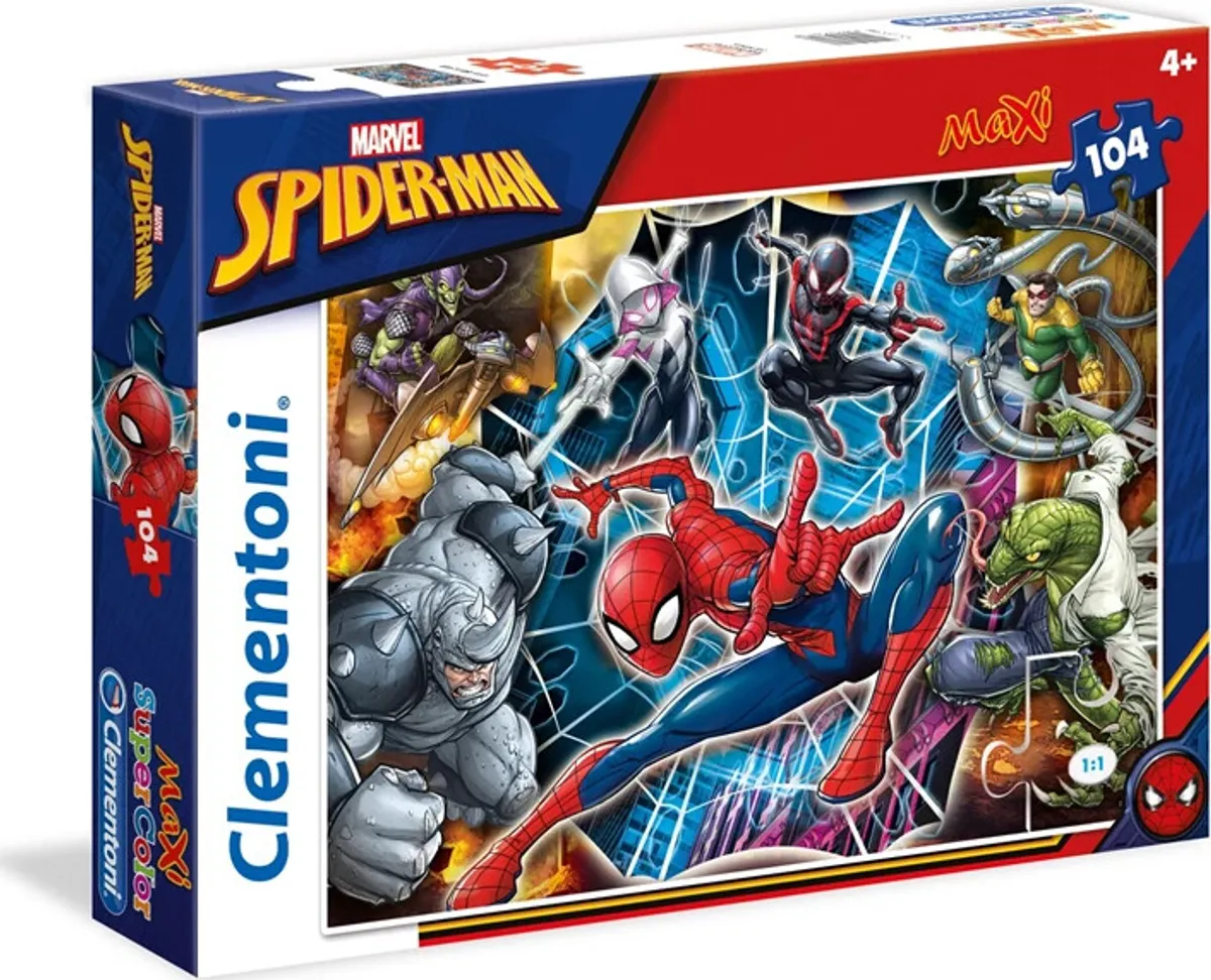 Spider-man Puslespil - Maxi - 104 Brikker - Clementoni