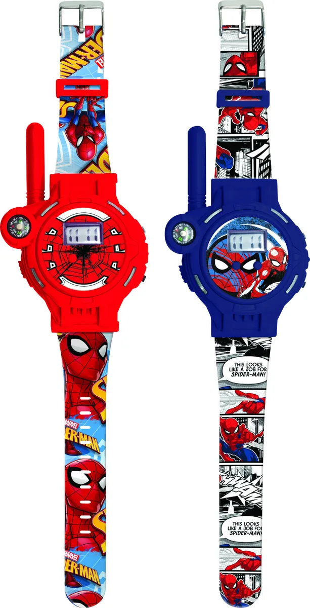 Spiderman Legetøj - Walkie Talkie Ur - 200 M - 2 Stk - Lexibook