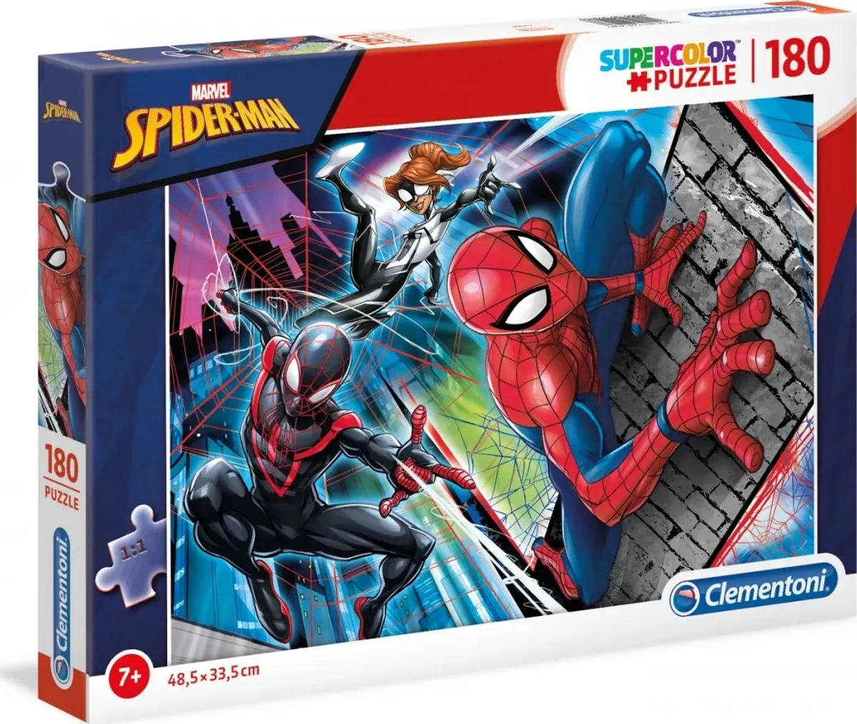 Spiderman Puslespil - Marvel - Super Color - Clementoni - 180 Brikker