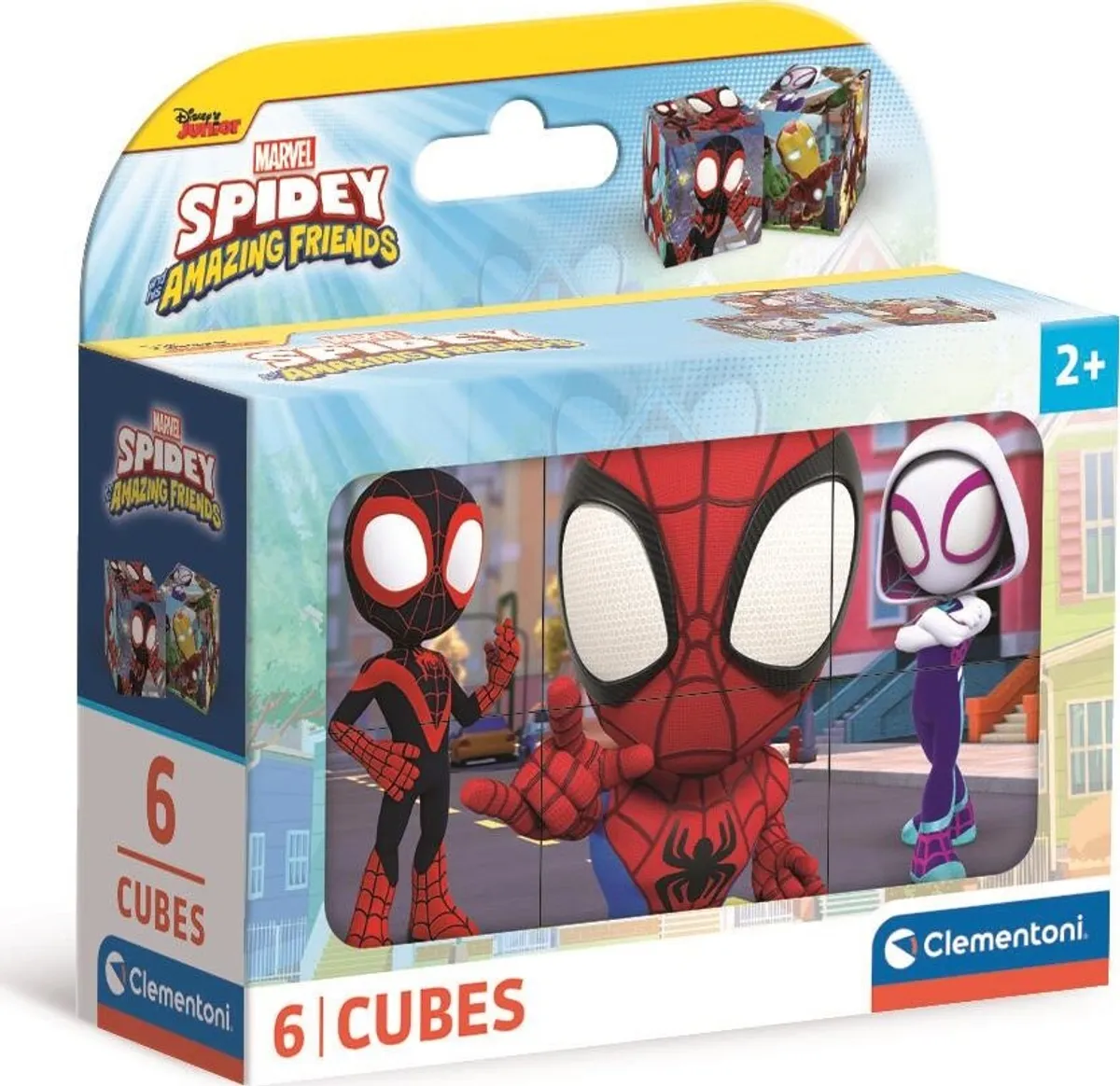 Spidey Puslespil - Marvel - 6 Kuber - Clementoni