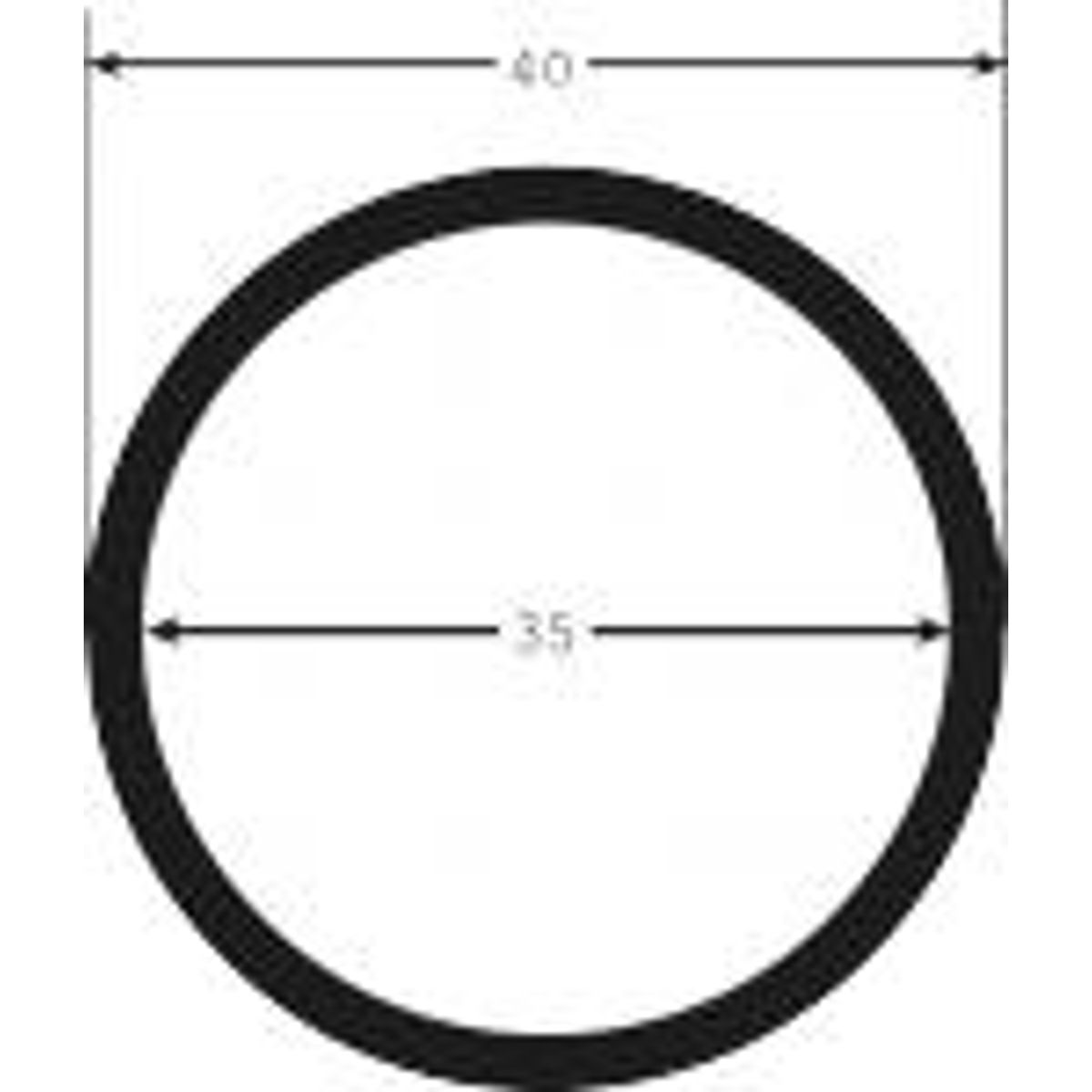 Spiralslange Hvid 35/40mm Indv./udv.