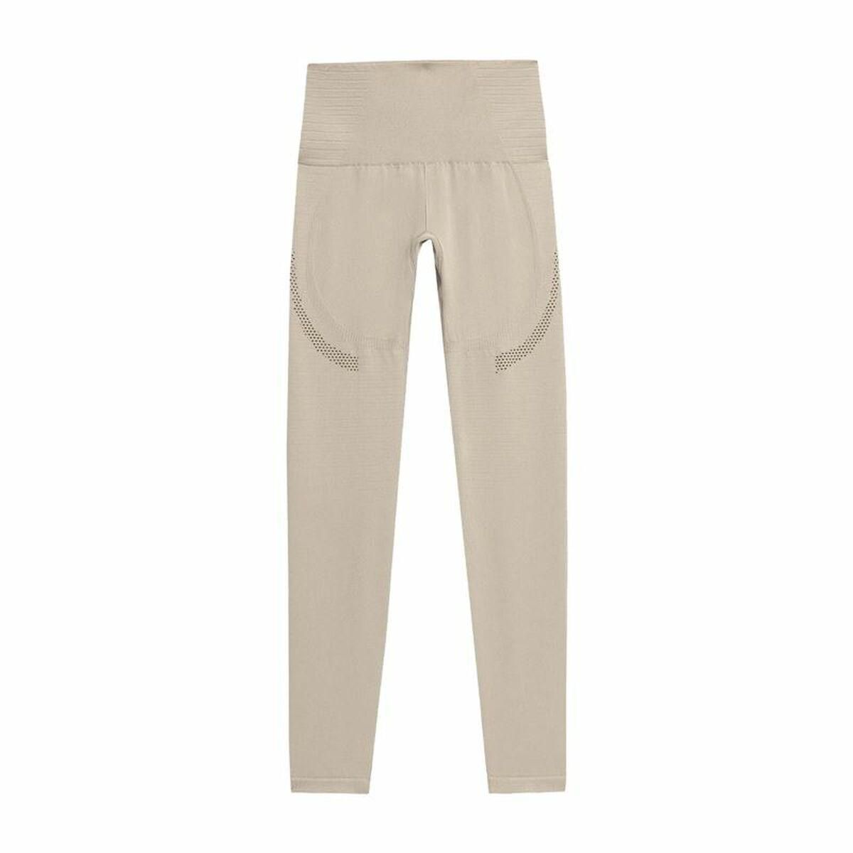 Sport leggings til kvinder 4F Functional SPDF012 Beige XS/S