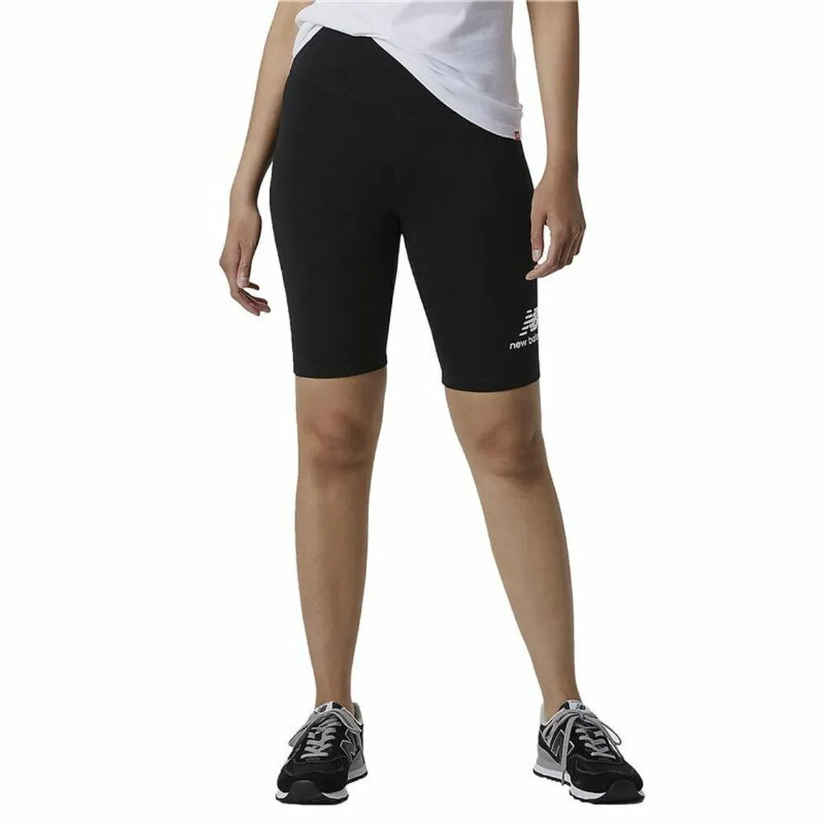 Sport leggings til kvinder New Balance Essentials Stacked Fitted Sort XS