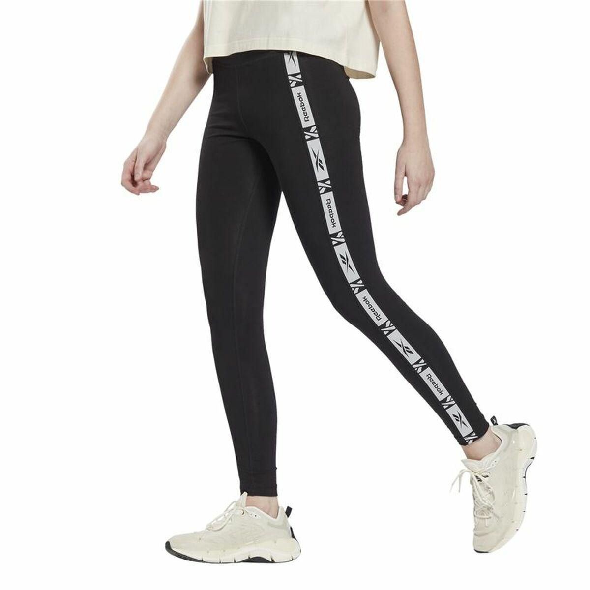 Sport leggings til kvinder Reebok TE Tape Sort XS