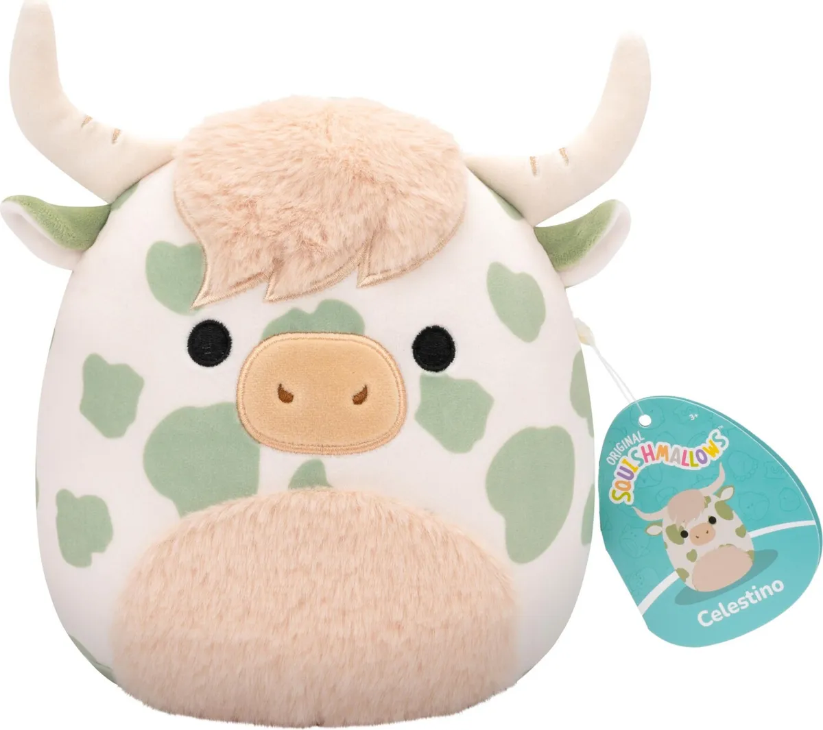 Squishmallows Bamse - Highland Cow Celestino - 19 Cm