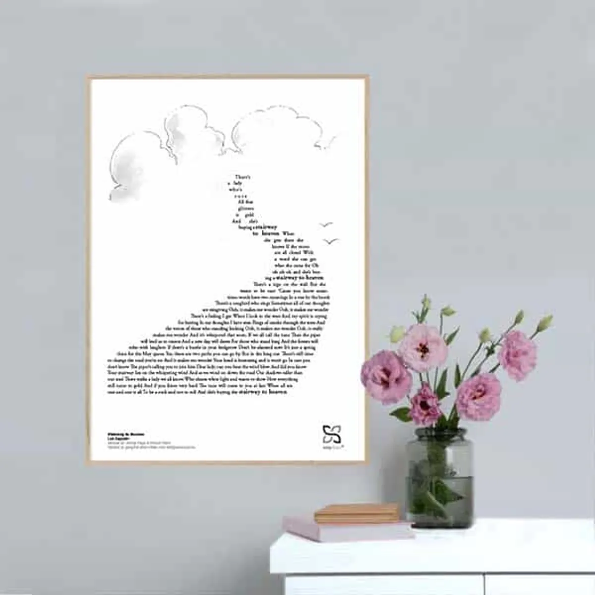 Stairway to Heaven - Led Zeppelin - Songshape poster - 21 x 30 cm / Small / lodret