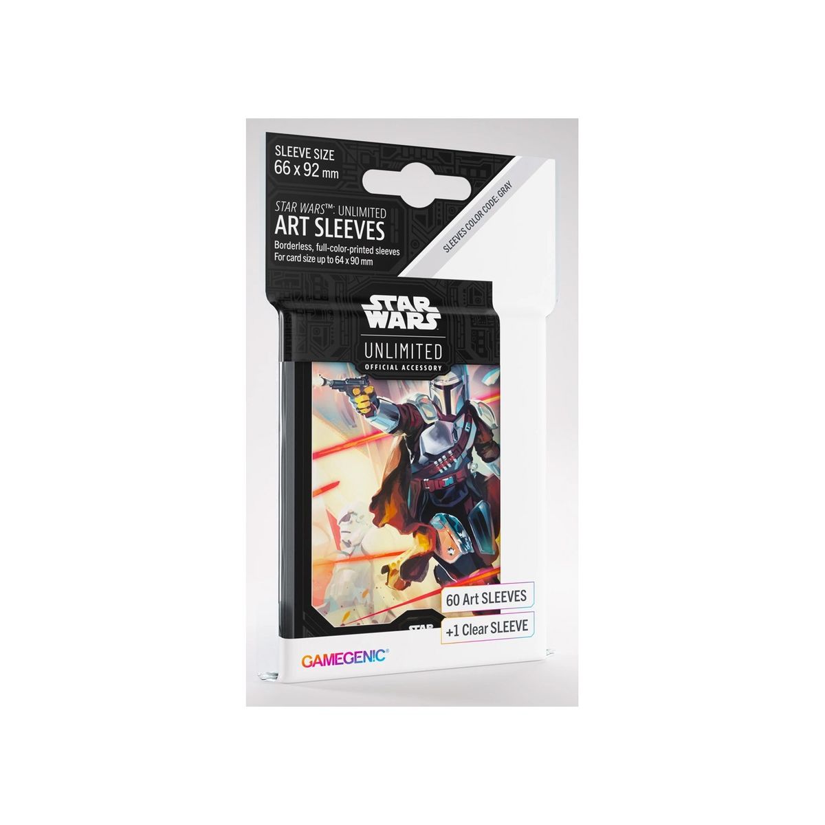 Star Wars Unlimited Art Sleeves, Mandalorian - 60 stk - plastiklommer - Gamegenic