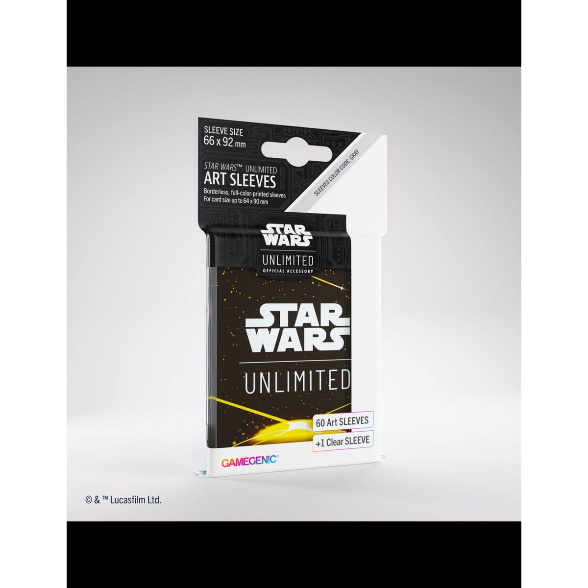 Star Wars Unlimited Art Sleeves, Space Yellow - 60 stk - plastiklommer - Gamegenic