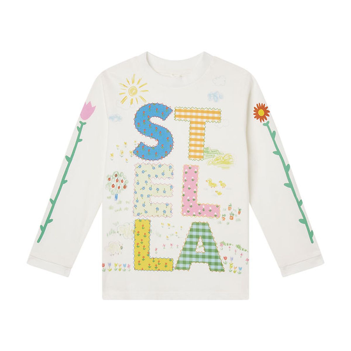 Stella McCartney Kids Bluse - Ivory m. Print