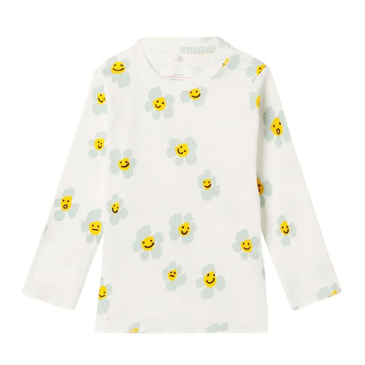 Stella McCartney Kids Bluse - Rib - Hvid m. Blomster