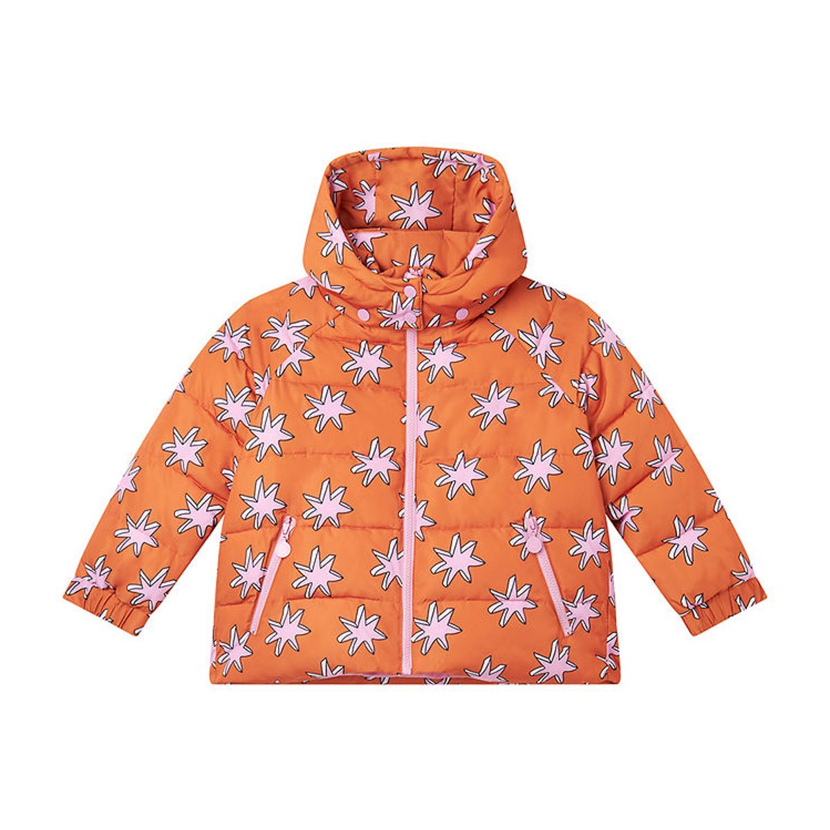 Stella McCartney Kids Dynejakke - Orange/Rosa m. Stjerner