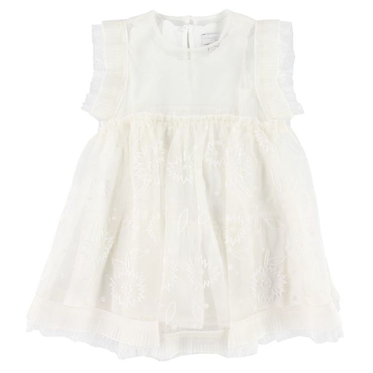 Stella McCartney Kids Kjole - Hvid m. Blomster