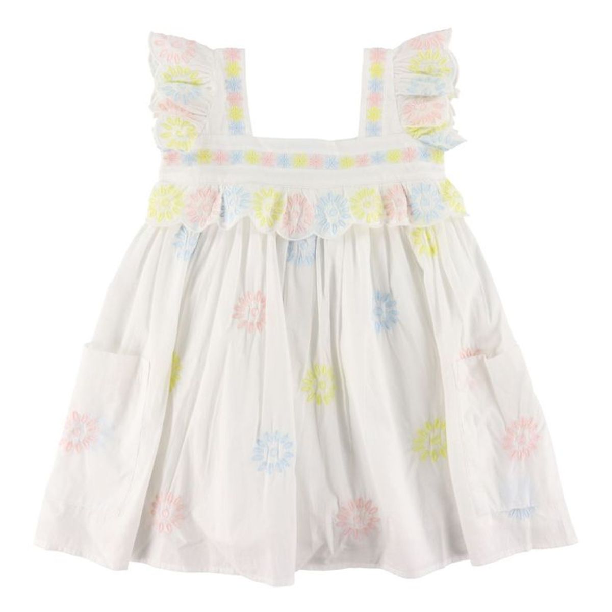 Stella McCartney Kids Kjole - Hvid/Pastel m. Blomster