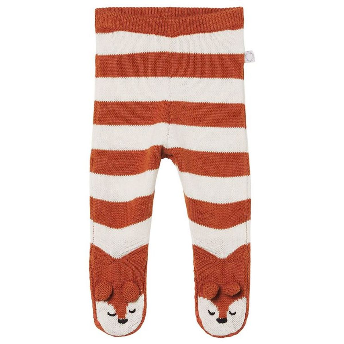 Stella McCartney Kids Leggings m/f - Strik - Hvid/Brunstribet m.