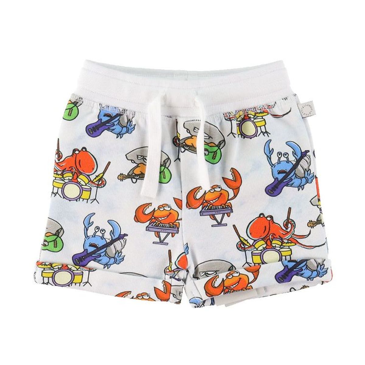 Stella McCartney Kids Sweatshorts - Hvid m. Havprint