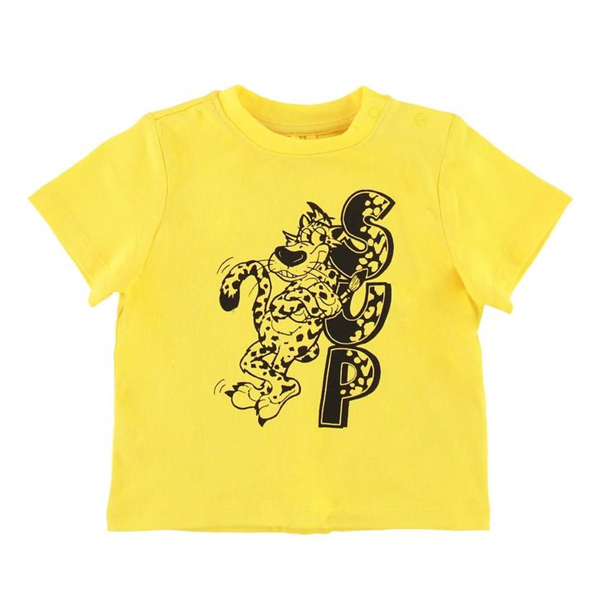 Stella McCartney Kids T-shirt - Gul m. Leopard