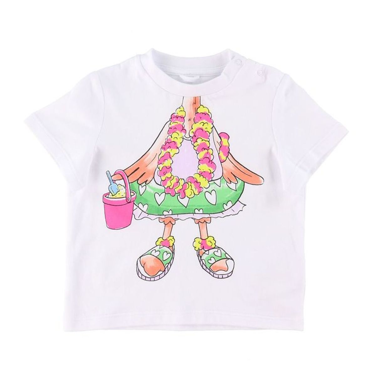 Stella McCartney Kids T-shirt - Hvid m. Flamingo