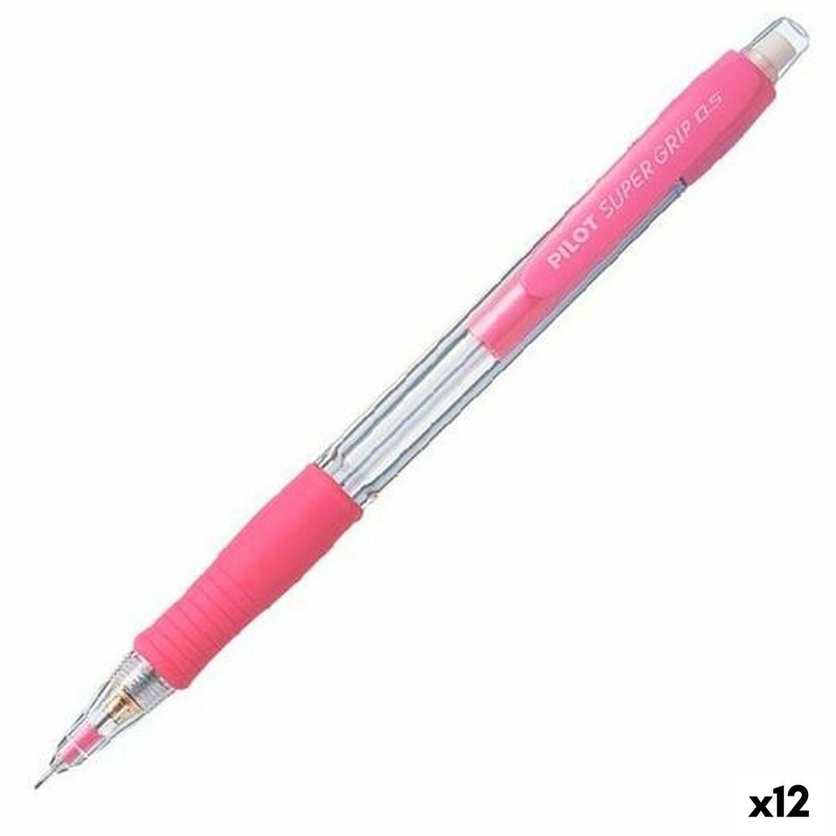 Stiftholder Pilot Super Grip Pink 0,5 mm (12 enheder)