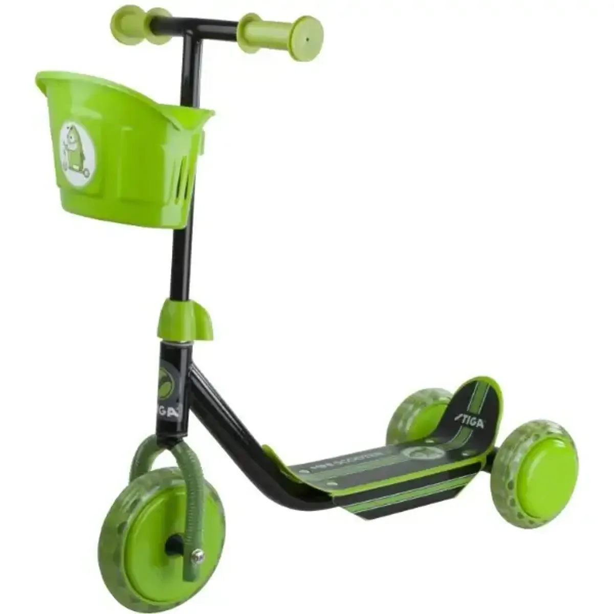 STIGA STR Løbehjul Børn Mini Scooter Kid 3W - Sort/Grøn