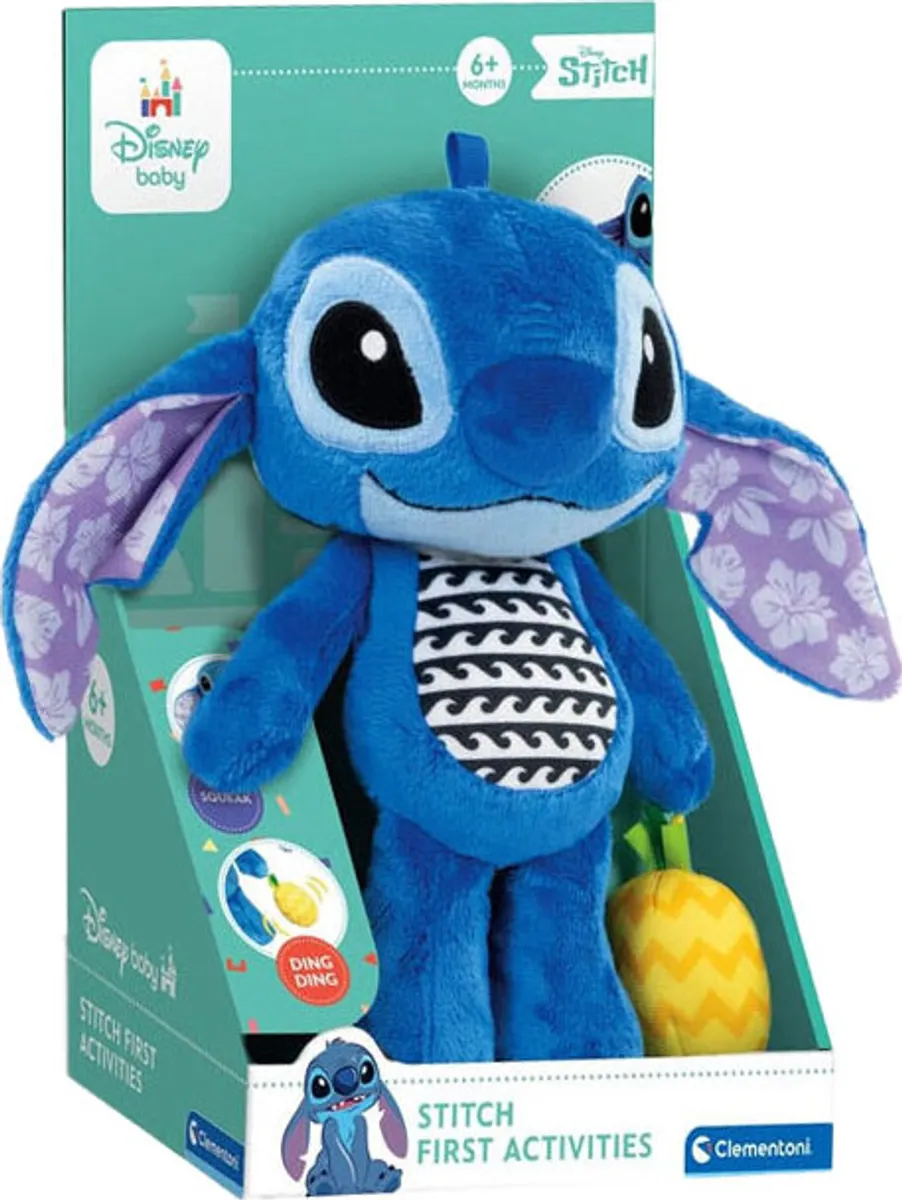 Stitch Bamse Med Ananas Rasle - Disney Baby - Clementoni