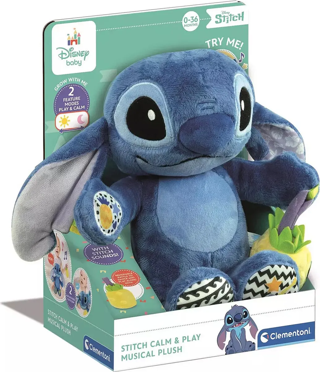 Stitch Bamse Med Lyd - Disney Baby - Clementoni