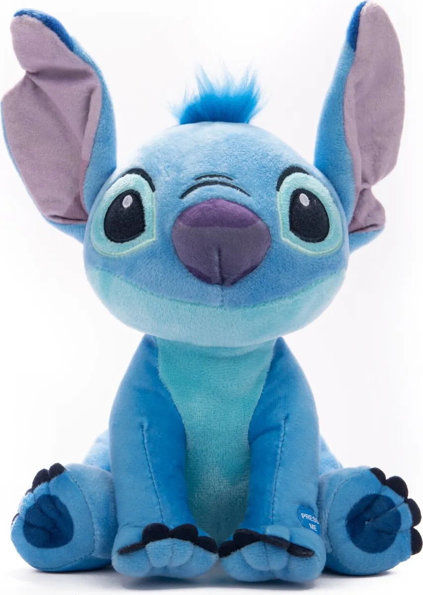 Stitch Bamse Med Lyd - Disney - Siddende - 20 Cm