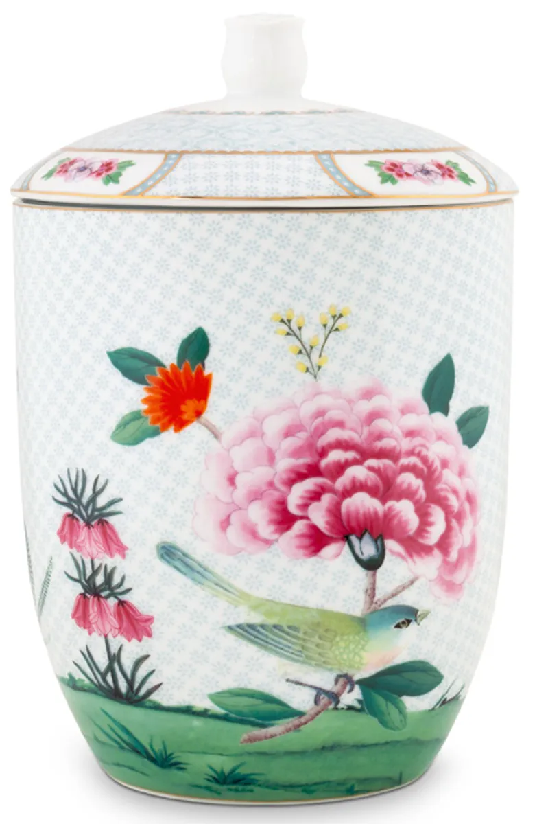 Storage Jar Blushing Birds White 1.5ltr