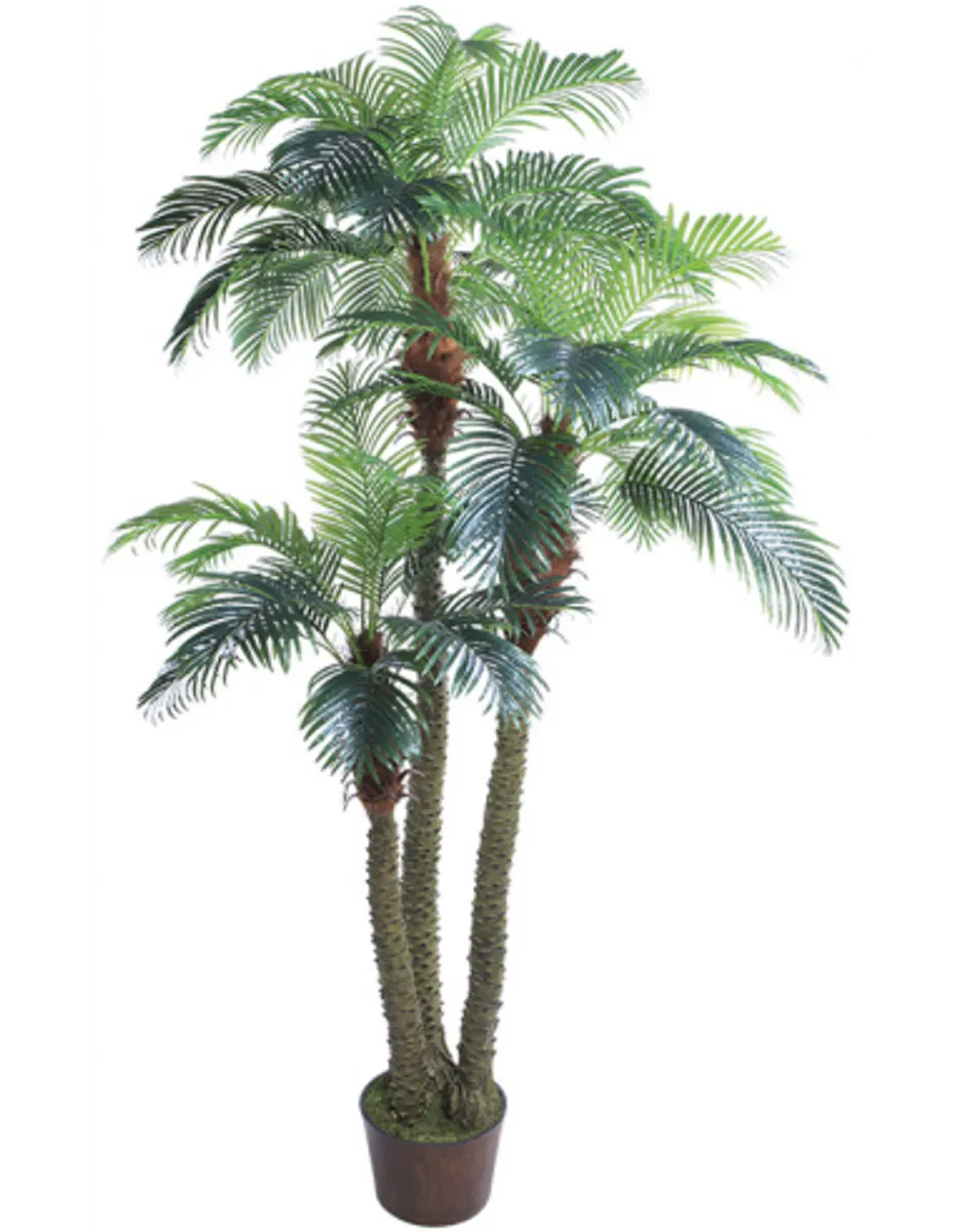 Stort kunstigt Areca palme træ med potte H300 cm