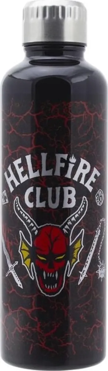 Stranger Things Drikkedunk - Hellfire Club - Sort Rød - 500 Ml