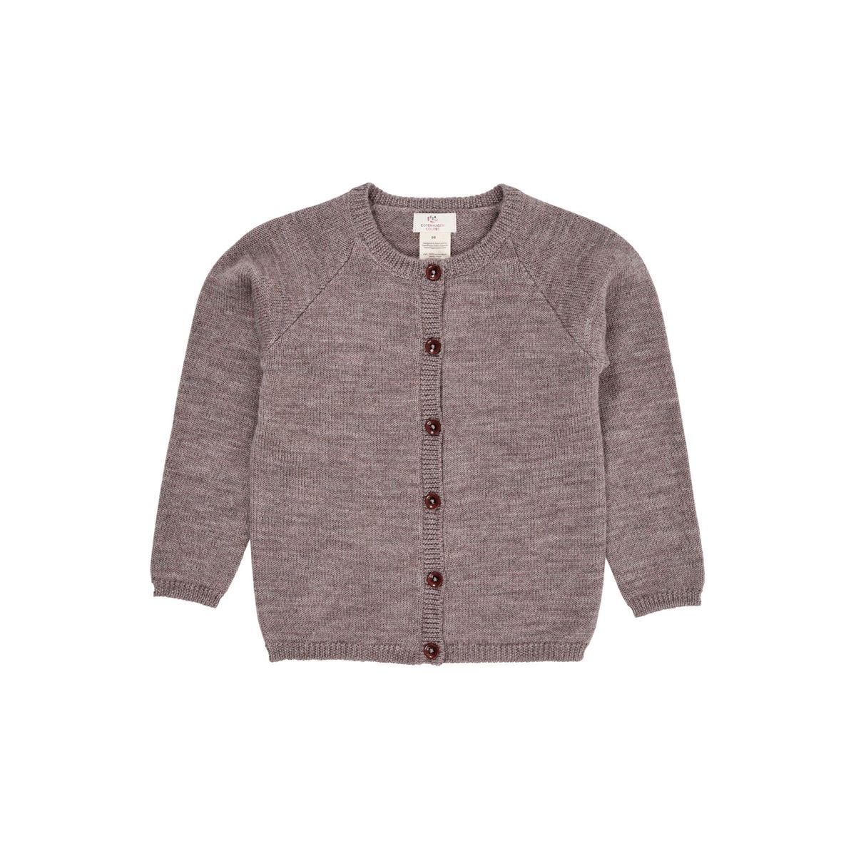 STRIKKET CARDIGAN I MERINOULD - NATURAL MELANGE - NATURAL MELANGE / 128