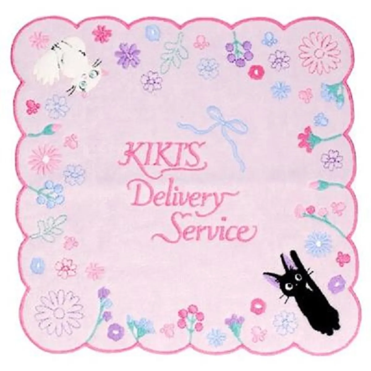 Studio Ghibli - Kiki's Delivery Service - Mini-Towel: Jiji and Lily 25 x 25cm