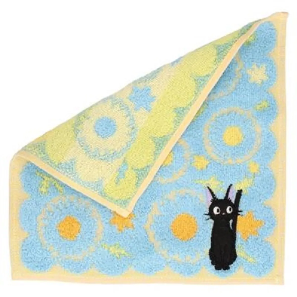 Studio Ghibli - Kiki's Delivery Service - Mini-Towel: Jiji Daisies 25 x 25cm