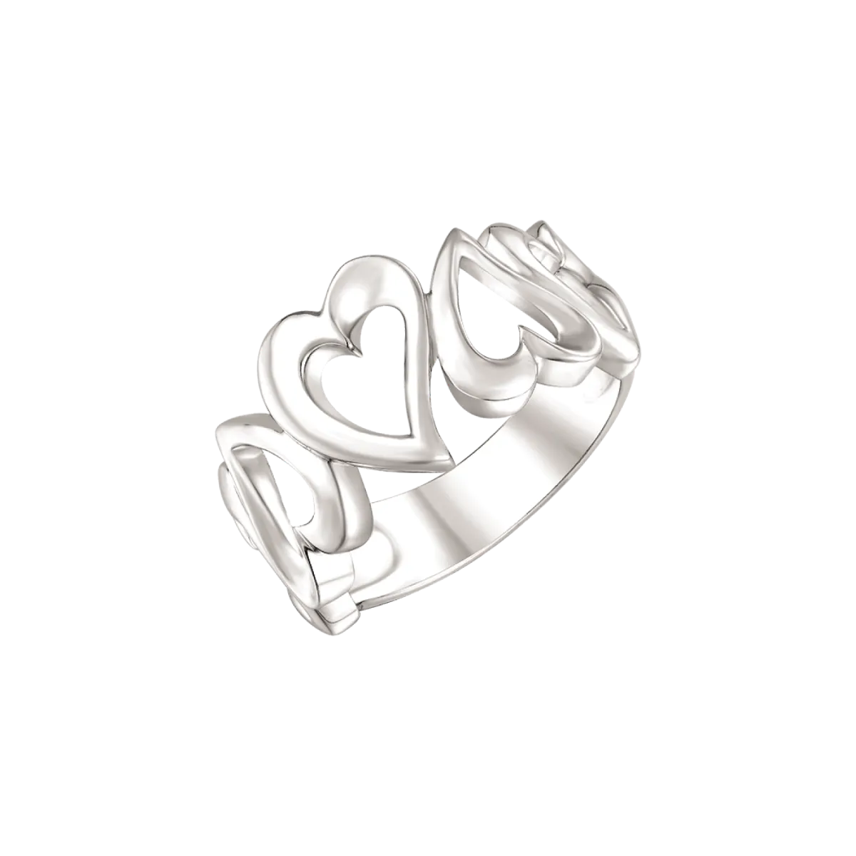 Støvring Design Hearts Ring i Rhodineret Sølv 12254046