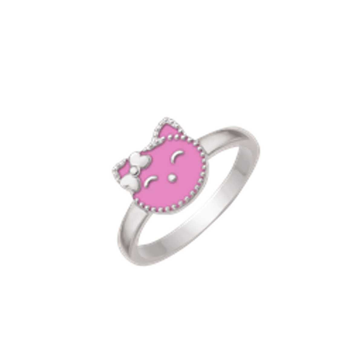 Støvring Design Pink Kat Sterling Sølv Børnering