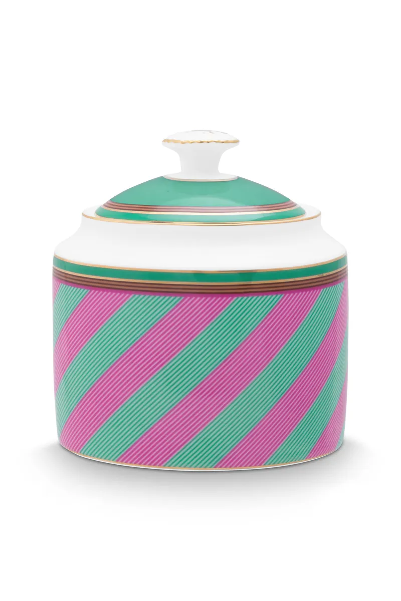 Sugar Bowl Chique Stripes Pink-Green 550ml