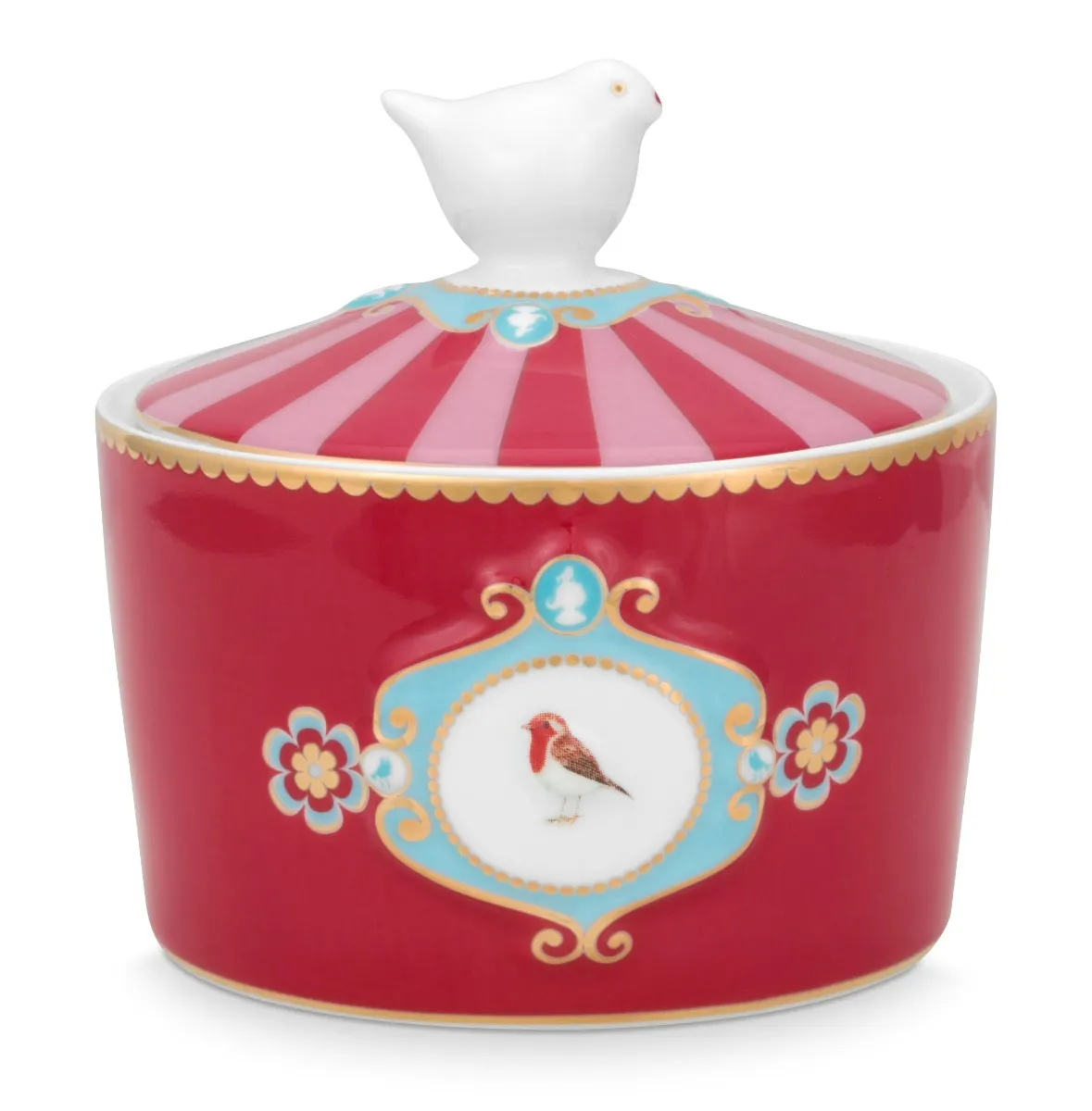 Sugar Bowl Love Birds Medallion Red-Pink 300ml