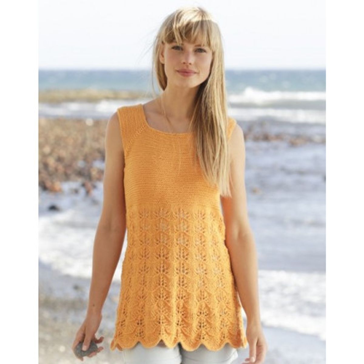 Sunkissed by DROPS Design - Top Strikkeopskrift str. S - XXXL - Large