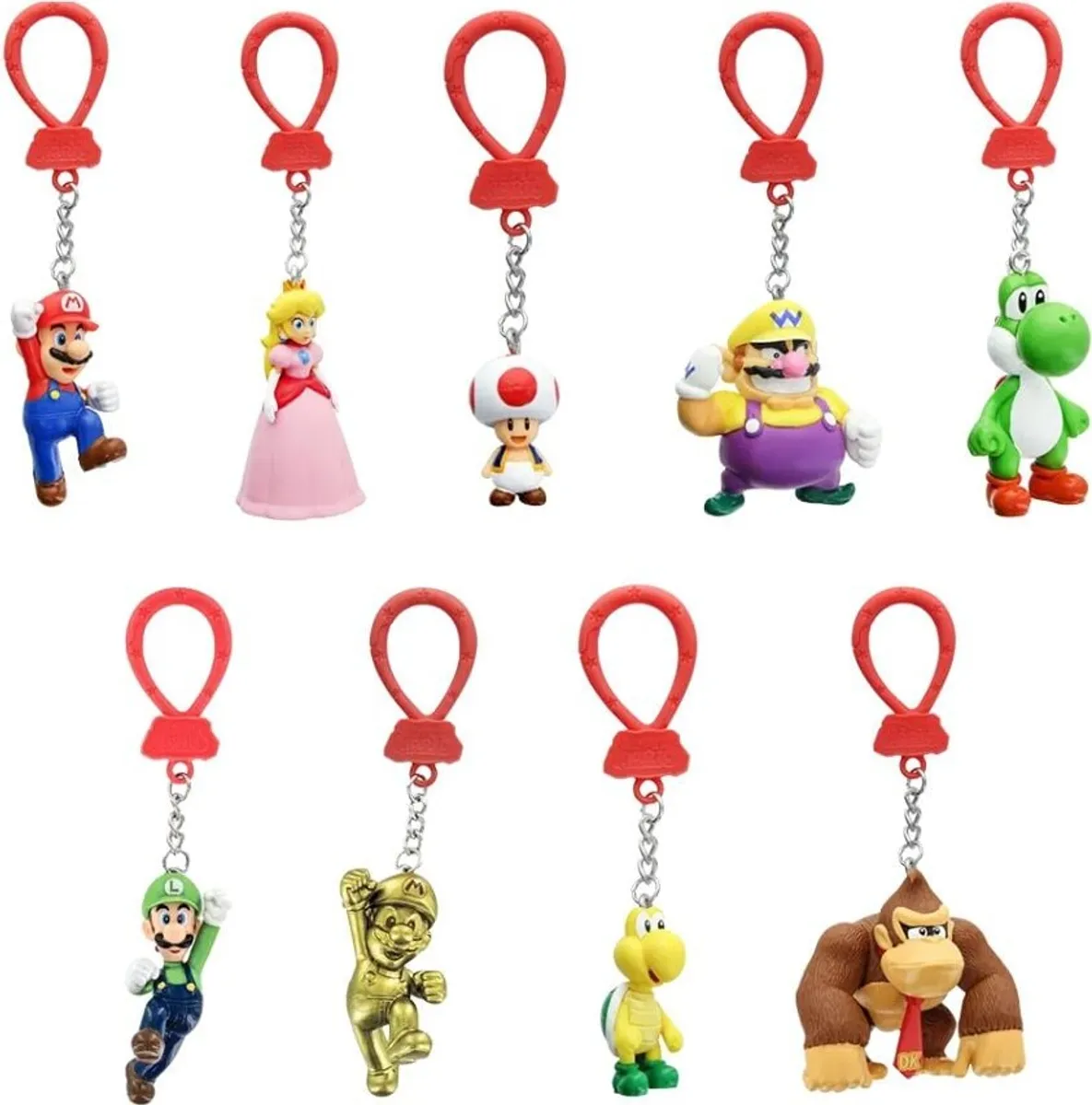 Super Mario Backpack Buddies Taskevedhæng - Assorteret