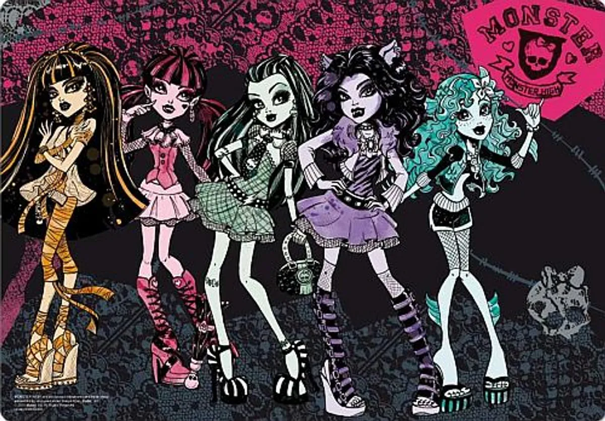 ! Super Udsalg Desk Mat/HÃ¥rd BordmÃ¥tte/BordskÃ¥ner - Monster High - 34,5x49,5 cm