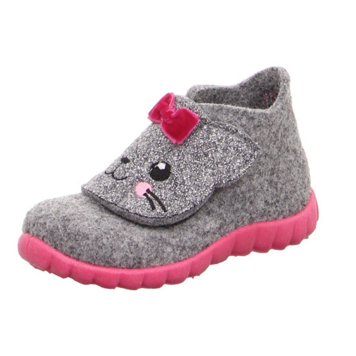 Superfit - Happy Hjemmesko, 66-0094 - Pink/Grey Cat - 22